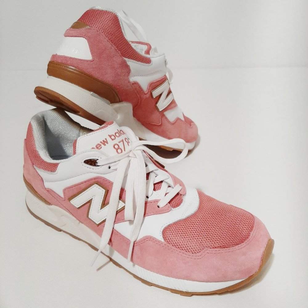 New Balance Pink and White Sneakers